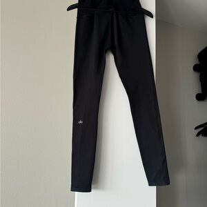 Alo Black Ribbed Performance Leggings